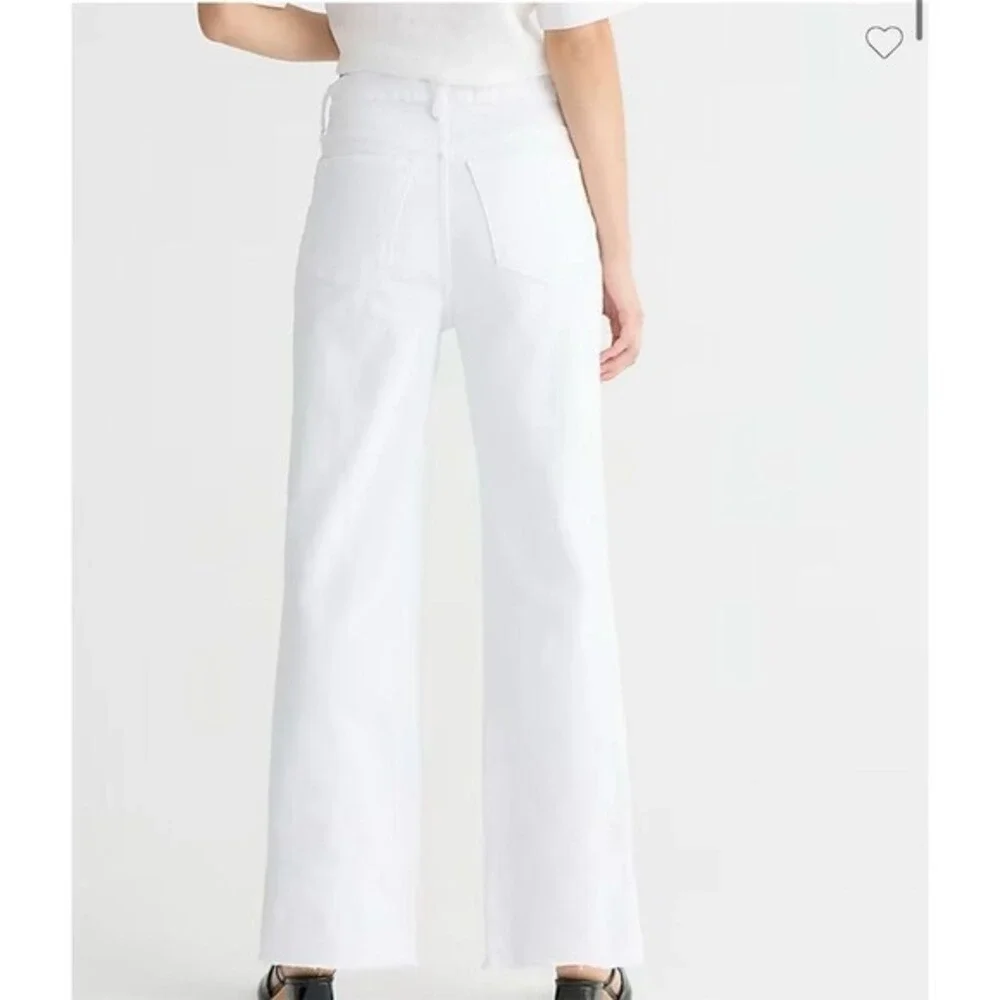NWT‎ J. Crew Women's Size 27 White Wide-Leg High-Rise Jeans Summer Denim